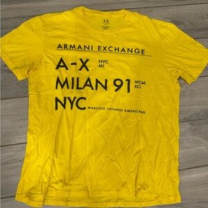 Armani Exchange Yellow Men's T-Shirt